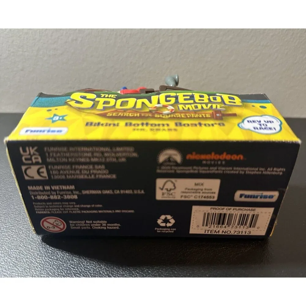 Rare NWT Spongebob Movie Bikini Bottom Boaters MR. KRABS Boxed Toy Figure & Boat